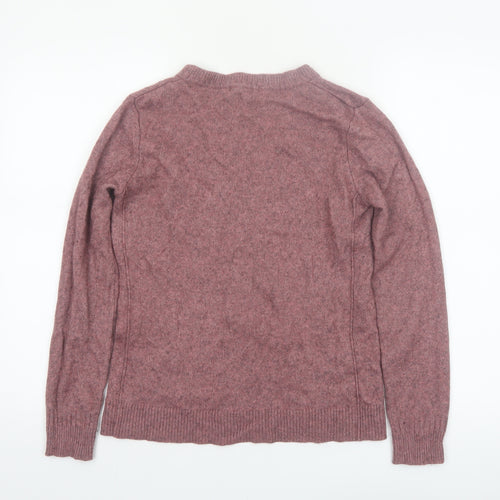 White Stuff Women’s Purple Merino Wool Blend Crew Neck Jumper Size 10