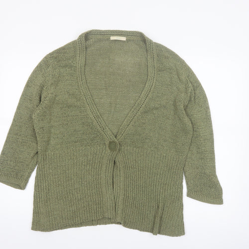 Marks and Spencer Women's Green Size 16 Knit Cardigan