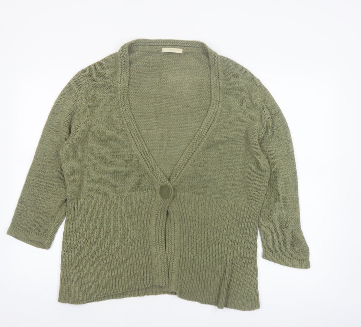 Marks and Spencer Women's Green Size 16 Knit Cardigan