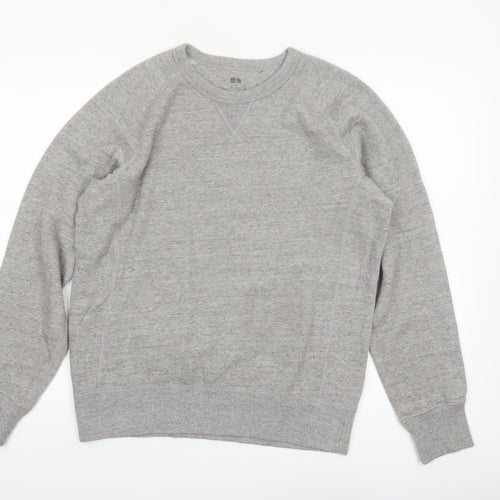 Uniqlo Men's Grey Crew Neck Pullover Sweatshirt Size M