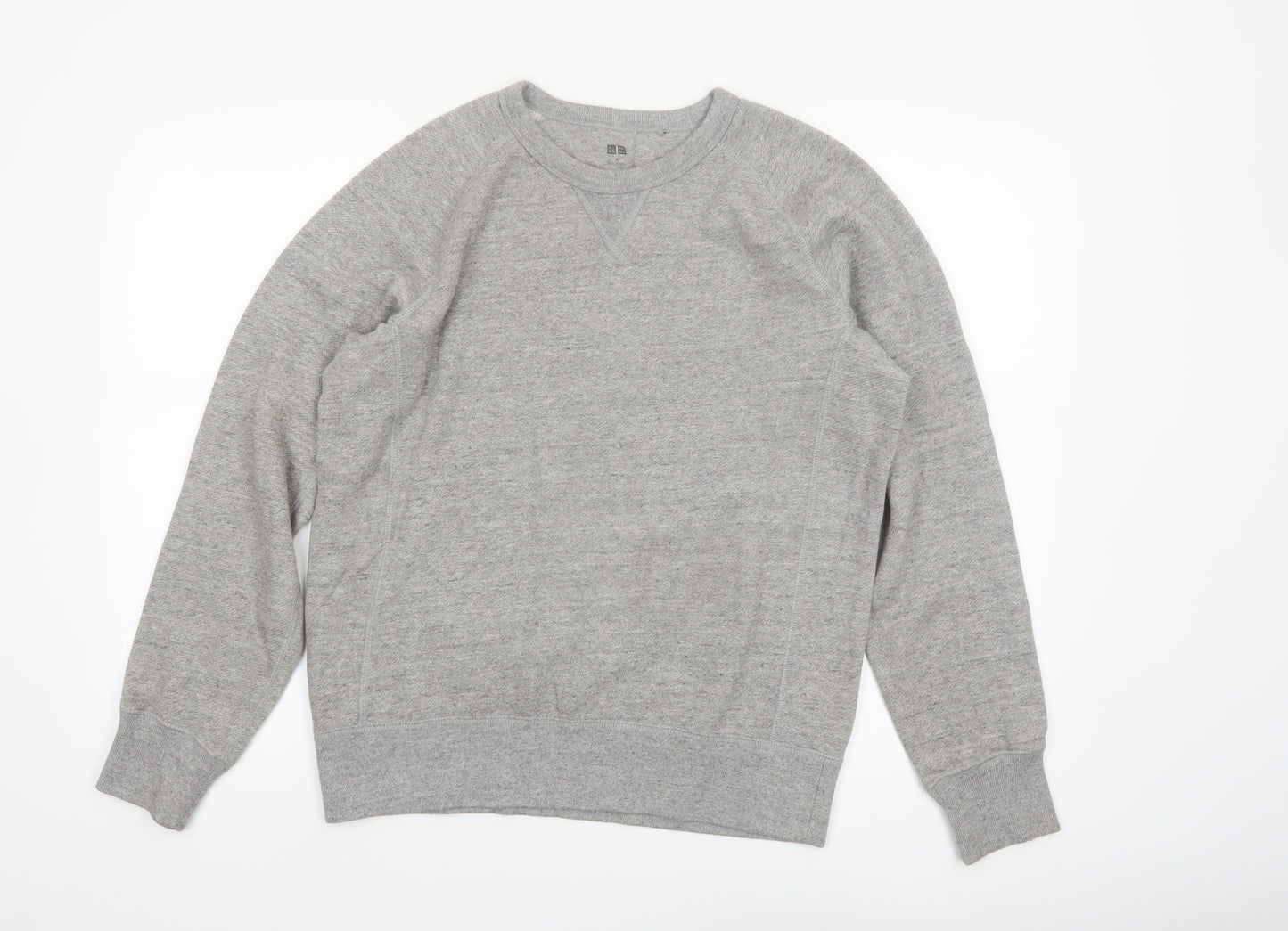 Uniqlo Men's Grey Crew Neck Pullover Sweatshirt Size M