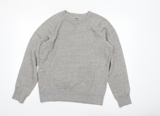 Uniqlo Men's Grey Crew Neck Pullover Sweatshirt Size M