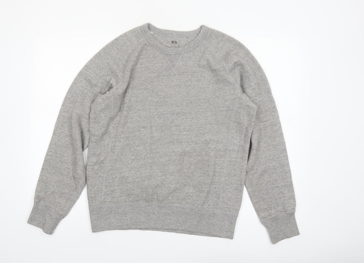 Uniqlo Men's Grey Crew Neck Pullover Sweatshirt Size M