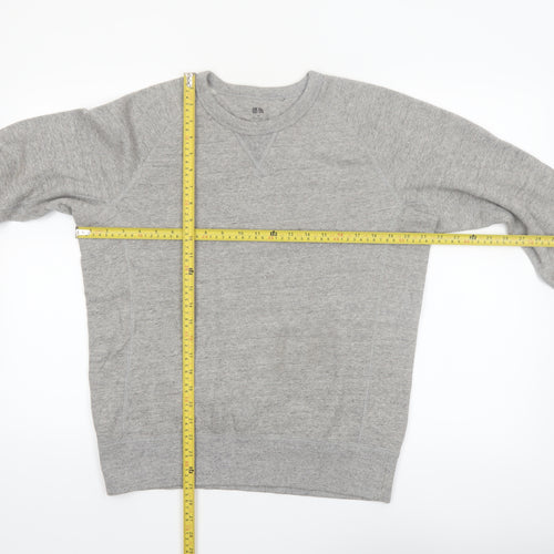 Uniqlo Men's Grey Crew Neck Pullover Sweatshirt Size M