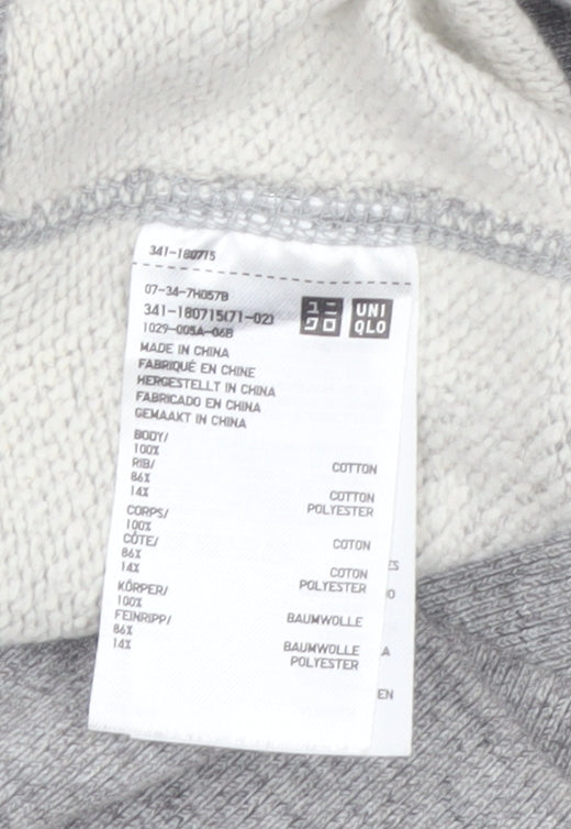 Uniqlo Men's Grey Crew Neck Pullover Sweatshirt Size M