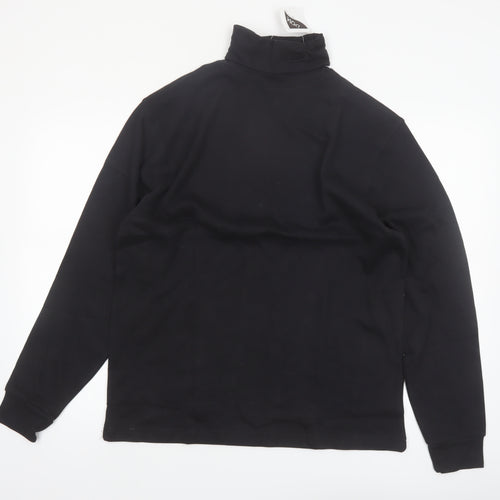 Crane Sports Men's Black Long Sleeve High Neck Training Top Size L