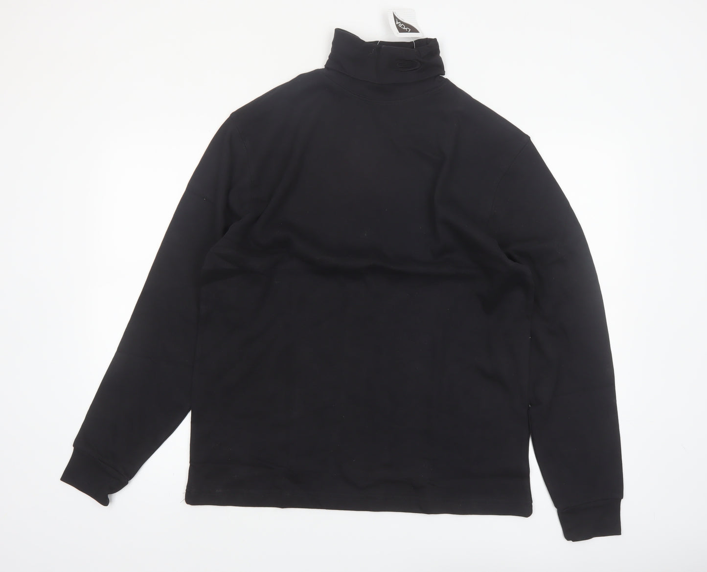Crane Sports Men's Black Long Sleeve High Neck Training Top Size L