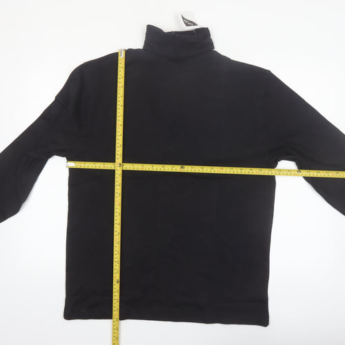Crane Sports Men's Black Long Sleeve High Neck Training Top Size L