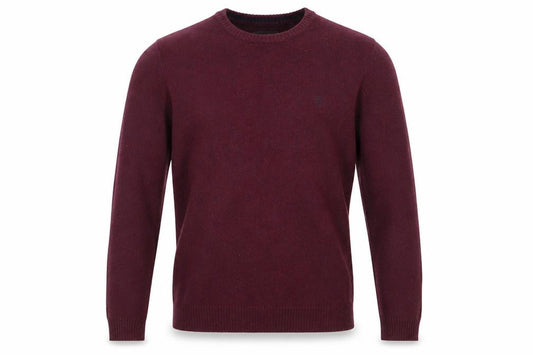 Front view of Original Penguin Men's Red Wool Crew Neck Jumper, size L
