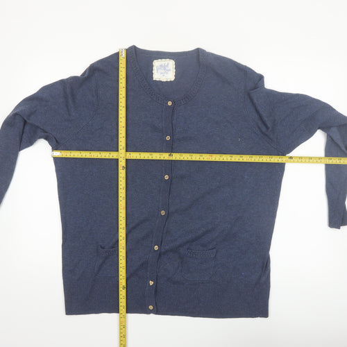 Mantaray Women’s Blue 100% Cotton Cardigan Size 20 Classic Style