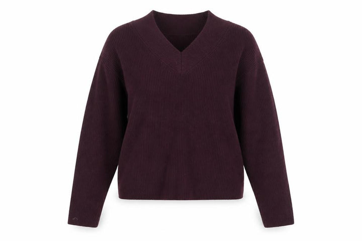 Marks & Spencer Women Purple V-Neck Knit Jumper Size S