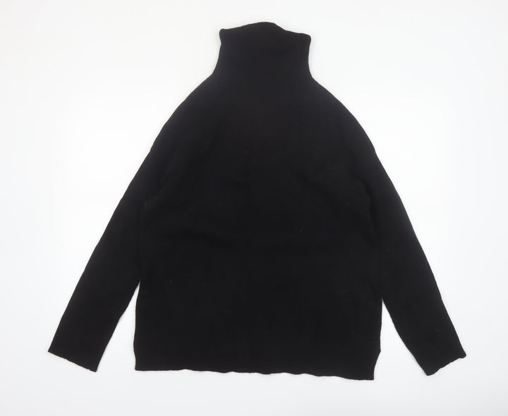 No. Eleven Women's Black Wool Cashmere Roll Neck Jumper M