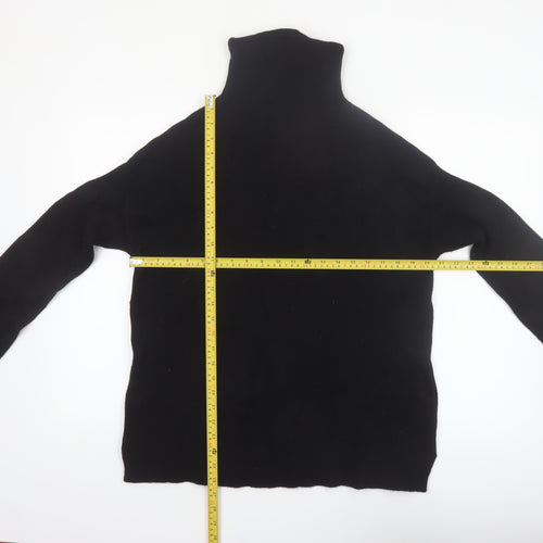 No. Eleven Women's Black Wool Cashmere Roll Neck Jumper M