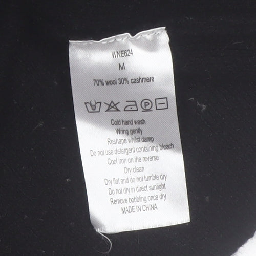 No. Eleven Women's Black Wool Cashmere Roll Neck Jumper M