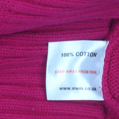 Isle Womens Pink Full Zip Cotton Knit Jumper Size 22 Plus