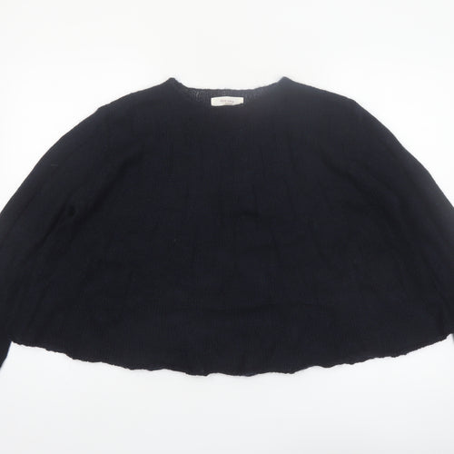 Marks and Spencer Per Una Black Mohair Blend Women's M Chunky Knit Jumper