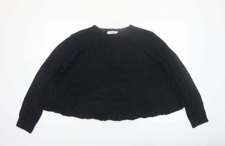 Marks and Spencer Per Una Black Mohair Blend Women's M Chunky Knit Jumper