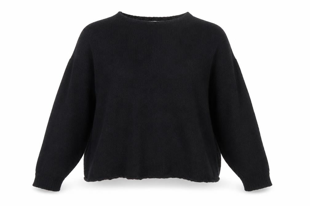 Marks and Spencer Per Una Black Mohair Blend Women's M Chunky Knit Jumper