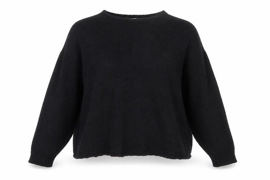Front view of Marks & Spencer Per Una Black Mohair Blend Women's M Chunky Knit Jumper