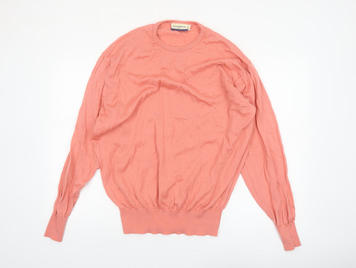 Glenmuir Mens Pink Wool Crew Neck Pullover Jumper XL