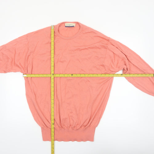 Glenmuir Mens Pink Wool Crew Neck Pullover Jumper XL