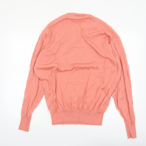 Glenmuir Mens Pink Wool Crew Neck Pullover Jumper XL