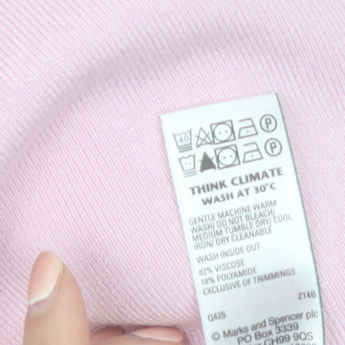 Marks and Spencer Women's Pink Knit Tank Top Size M