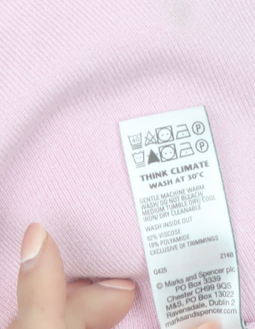 Marks and Spencer Women's Pink Knit Tank Top Size M