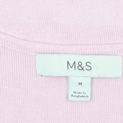 Marks and Spencer Women's Pink Knit Tank Top Size M