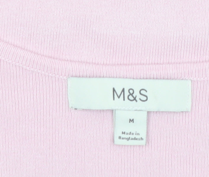Marks and Spencer Women's Pink Knit Tank Top Size M