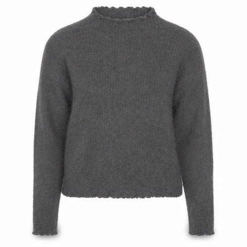 Marks and Spencer Women Grey Size 12 Mock Neck Long Sleeve Jumper