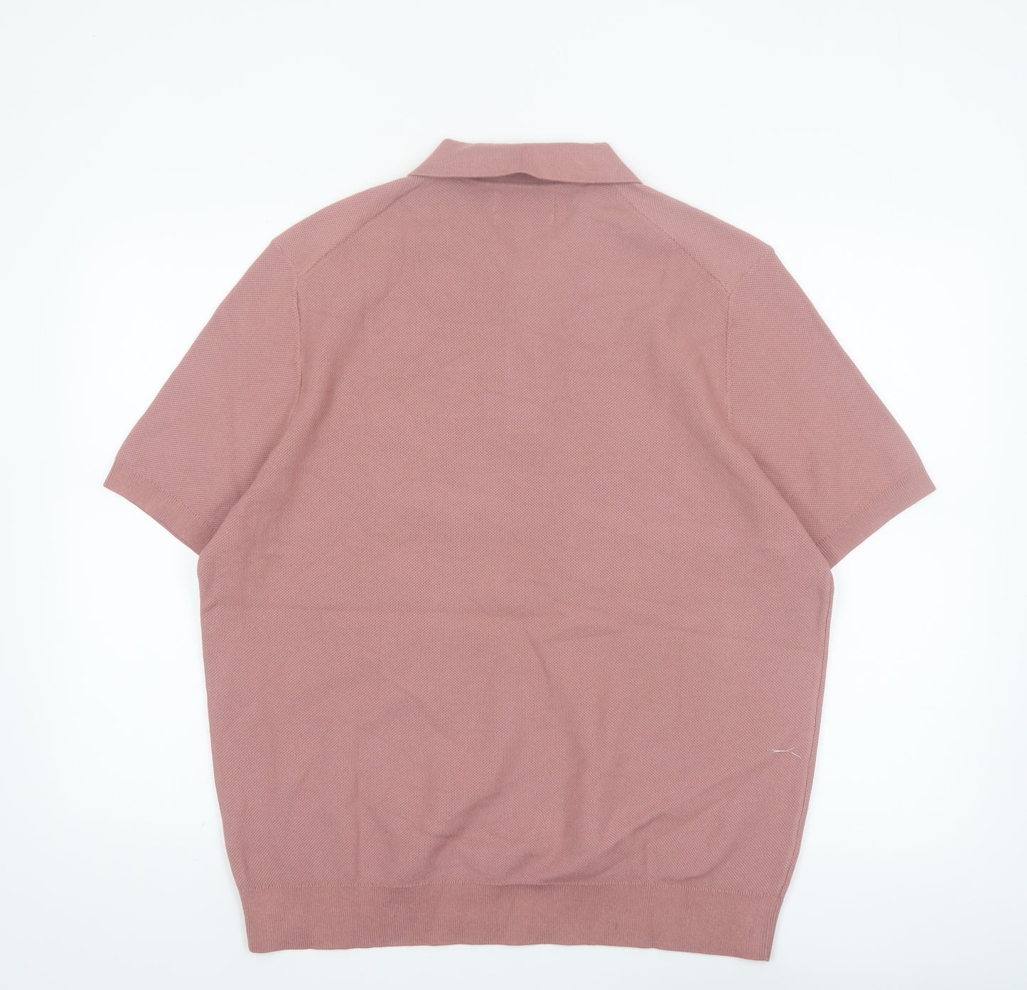 Marks and Spencer Men’s Pink Cotton Polo Shirt XL