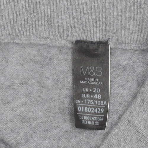 Marks and Spencer Women’s Grey Cashmere Jogger Trousers Size 20