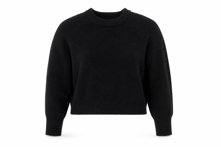 French Connection Women's Black Cotton Crew Neck Jumper Size S