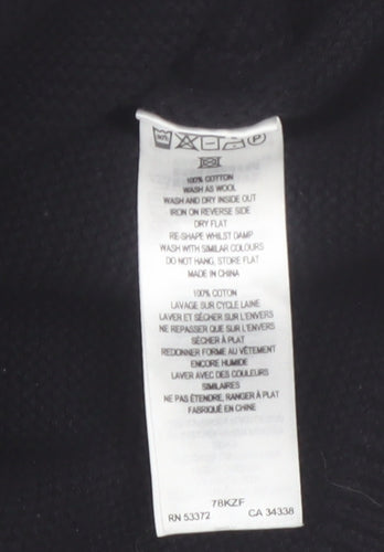 French Connection Women's Black Cotton Crew Neck Jumper Size S