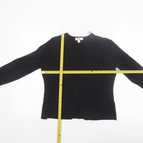 Marks and Spencer Women's Black Crew Neck Button Cardigan Size S