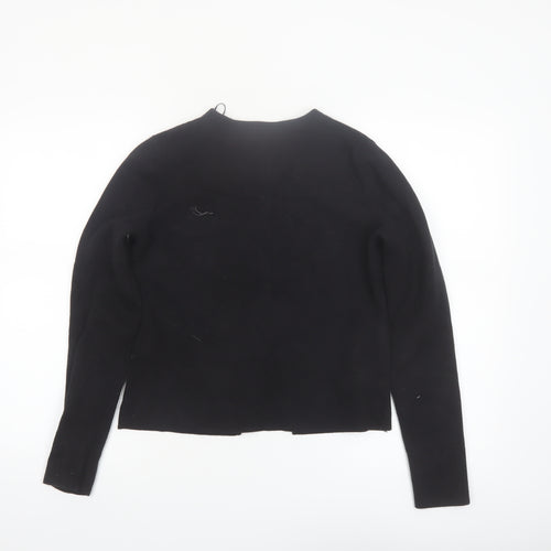 Marks and Spencer Women's Black Crew Neck Button Cardigan Size S