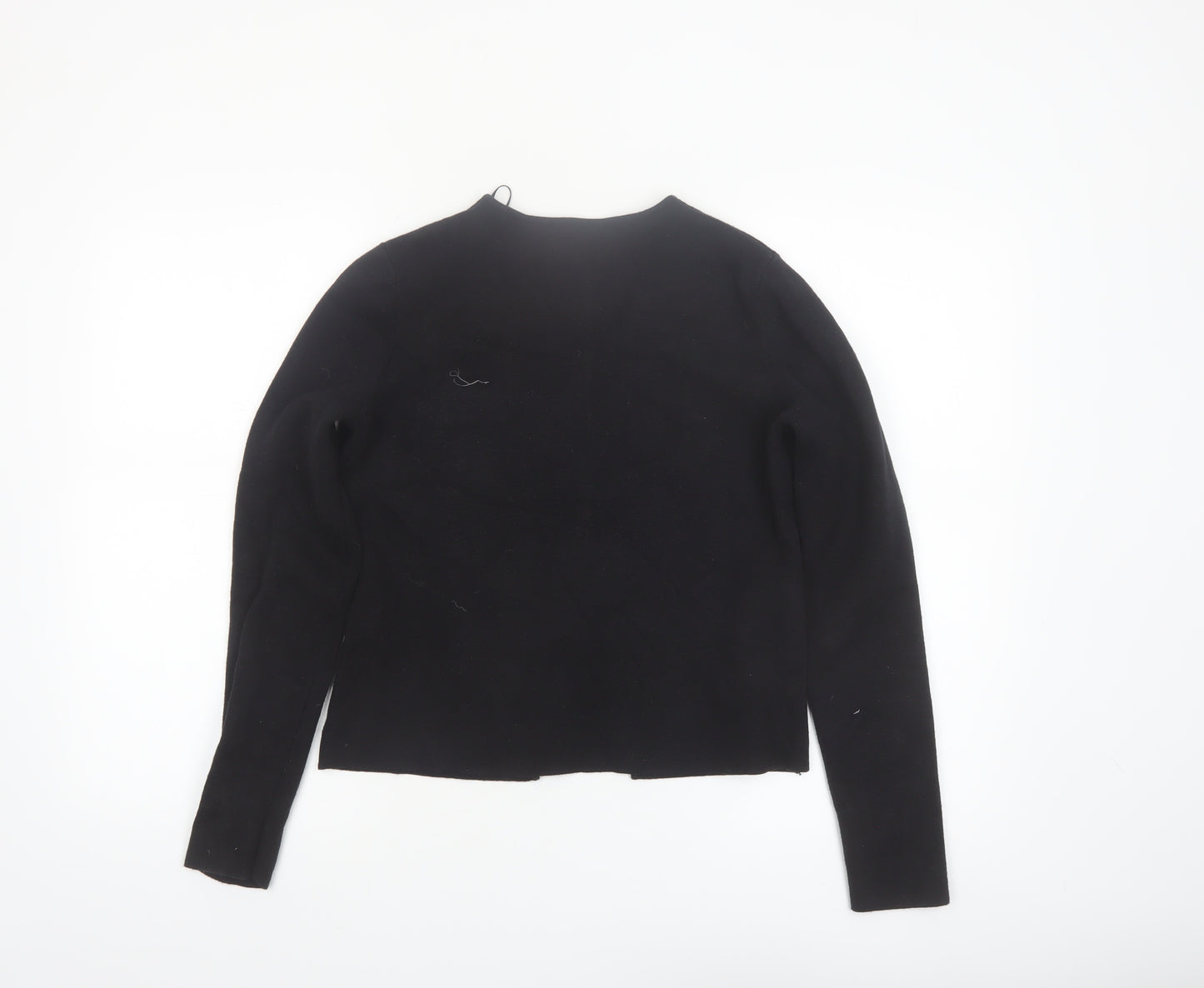 Marks and Spencer Women's Black Crew Neck Button Cardigan Size S