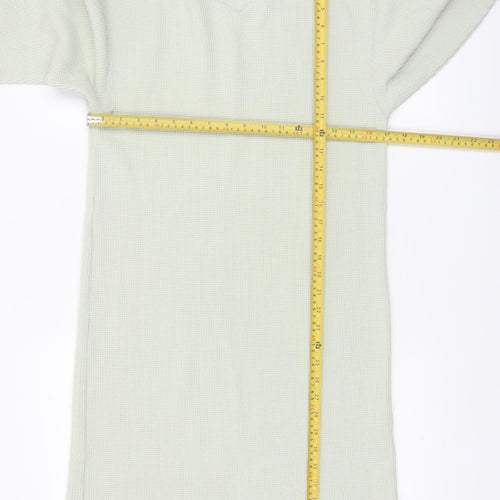Uniqlo Women’s Grey Knit V-Neck Long Sleeve T-Shirt Dress XS