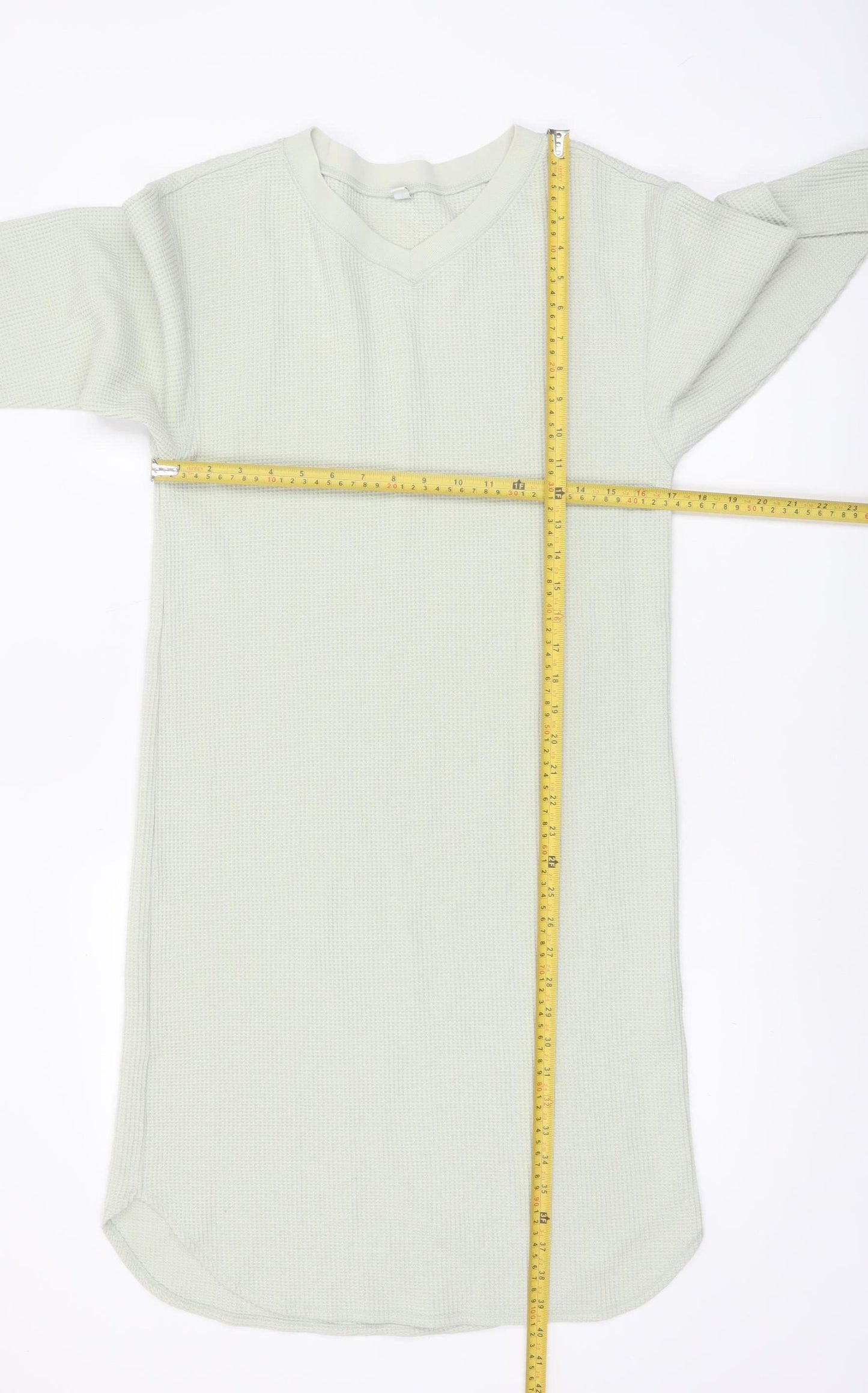 Uniqlo Women’s Grey Knit V-Neck Long Sleeve T-Shirt Dress XS