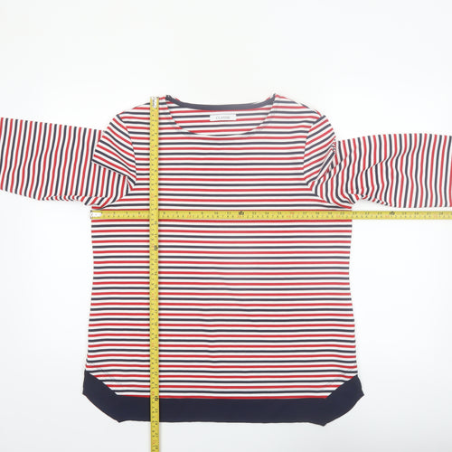 Marks and Spencer Women's Multicoloured Striped 3/4 Sleeve Jersey T-Shirt Size 14