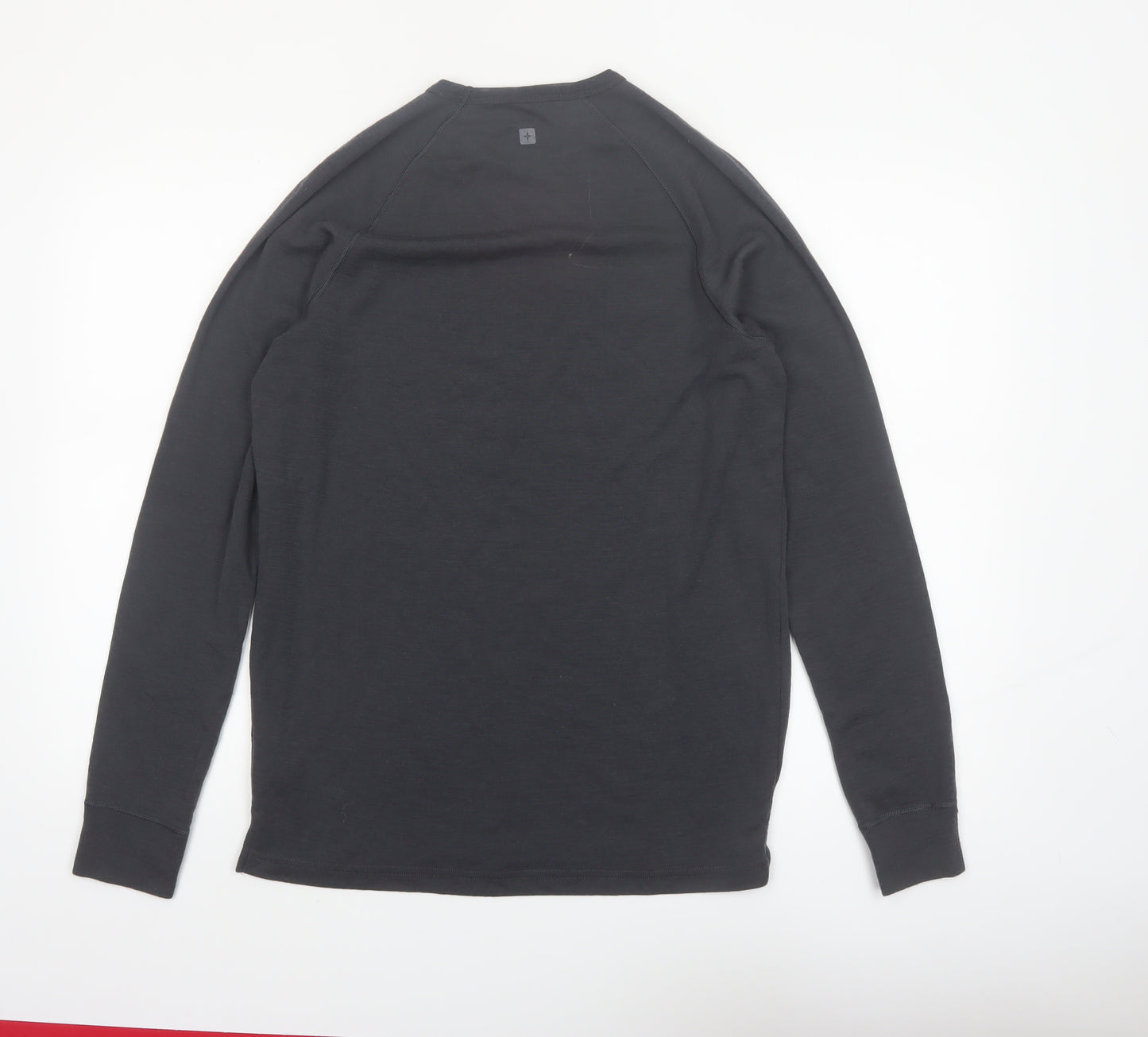 Mountain Warehouse Men Black Merino Wool Long Sleeve Base Layer Top L