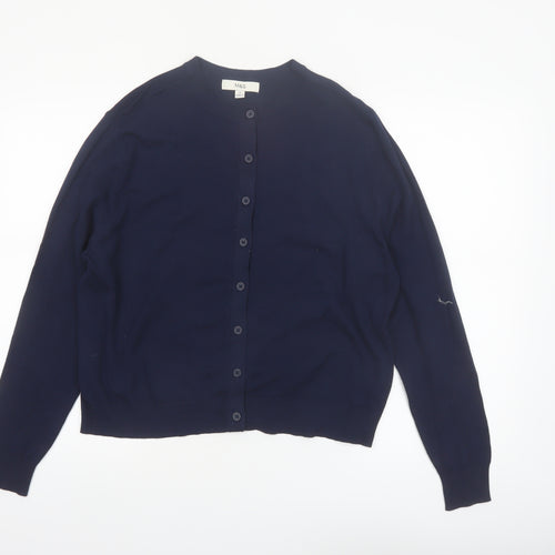 Marks and Spencer Women's Navy Blue Size 16 Cardigan Jumper