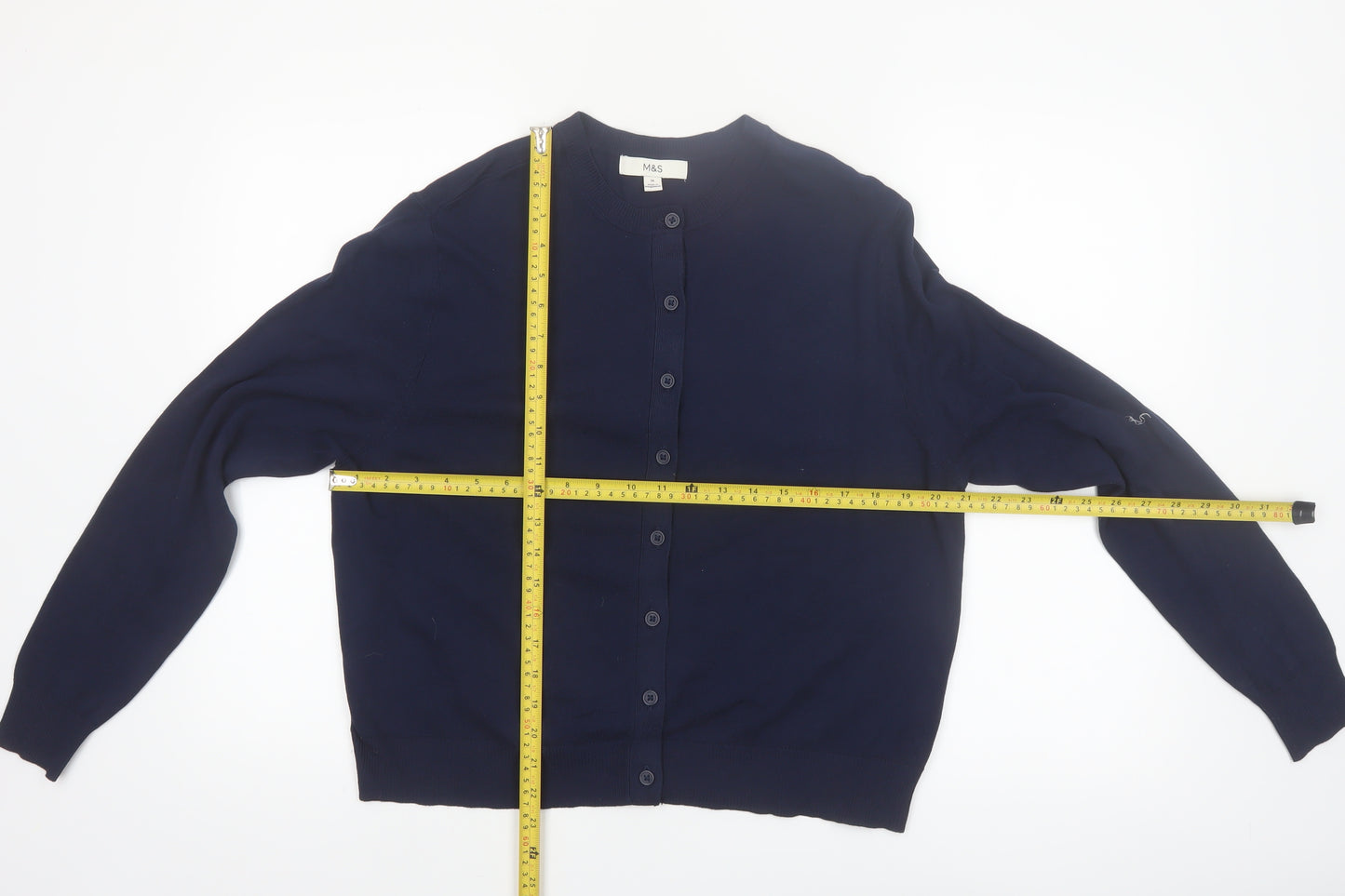 Marks and Spencer Women's Navy Blue Size 16 Cardigan Jumper