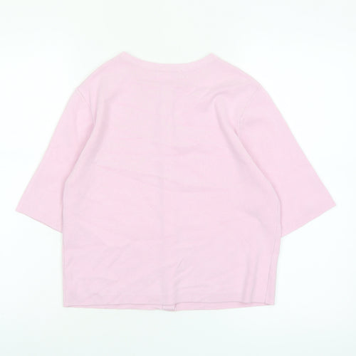 Marks and Spencer Womens Pink Button-Up Knit Top M