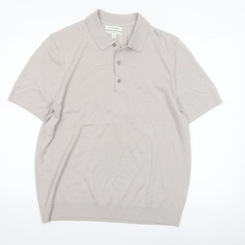 Marks and Spencer Autograph Men’s Beige Merino Wool Polo XL