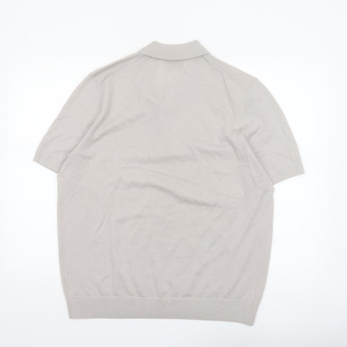Marks and Spencer Autograph Men’s Beige Merino Wool Polo XL