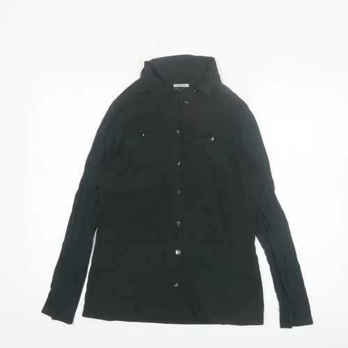 Intimissimi Women's Black Button-Up Long Sleeve Shirt Size S
