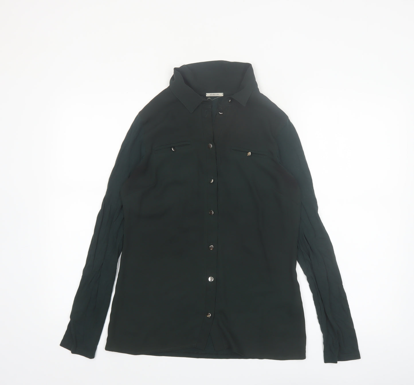 Intimissimi Women's Black Button-Up Long Sleeve Shirt Size S