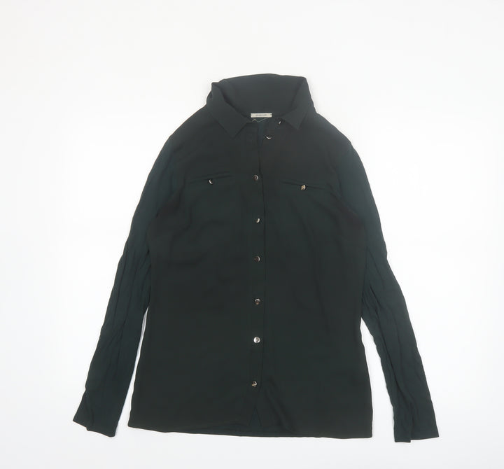 Intimissimi Women's Black Button-Up Long Sleeve Shirt Size S